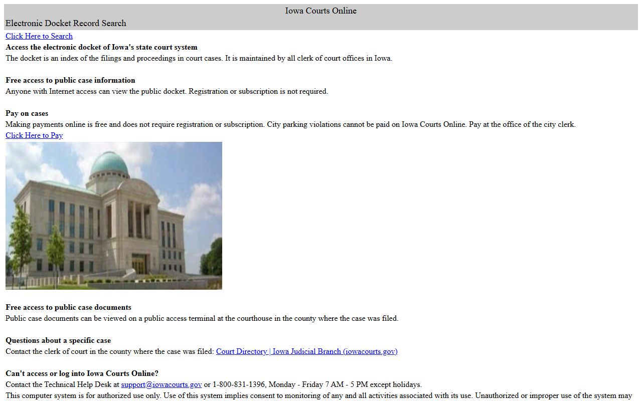 Monona County court records after jail arrest Iowa Courts Online search portal